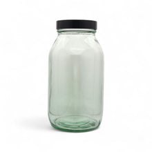 Load image into Gallery viewer, 500ml Clear Wide Mouth Glass Pill Jars with Black Lids
