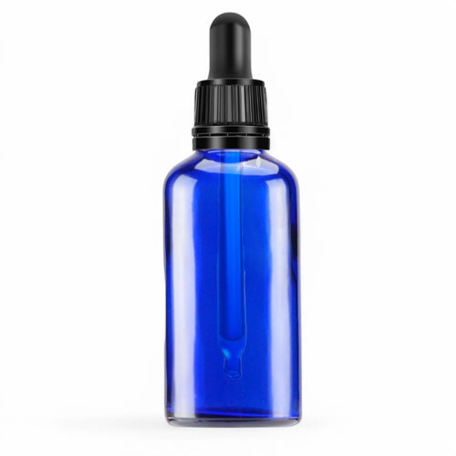 50ml Blue Glass Bottles with Tamper Resistant Glass Pipettes