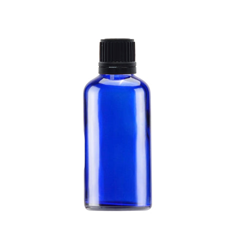 50ml blue Glass Dropper Bottle with Black Tamper-Resistant Dropper Cap