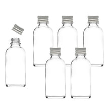 Load image into Gallery viewer, 50ml Clear Glass Bottles with Aluminium Lid