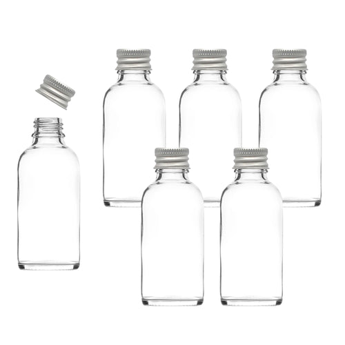 50ml Clear Glass Bottles with Aluminium Lid