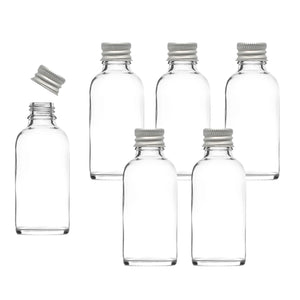 50ml Clear Glass Bottles with Aluminium Lid