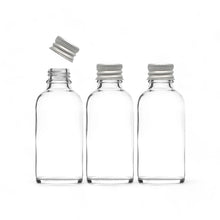 Load image into Gallery viewer, 50ml Clear Glass Bottles with Aluminium Lid