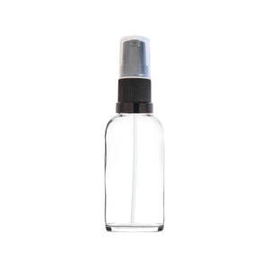 50ml clear glass bottle with back treatment pump