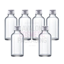 Load image into Gallery viewer, 50ml Clear Glass Bottles with Aluminum Lid