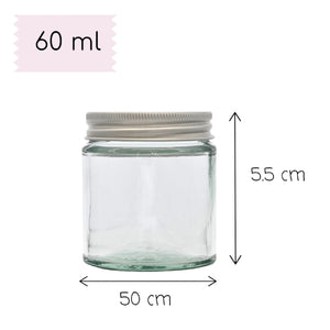 60ml Clear Glass Jar with Airtight Aluminum Lid