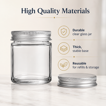 Load image into Gallery viewer, 30ml Clear Glass Jar with Aluminium Airtight Lid