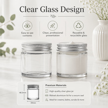 Load image into Gallery viewer, 30ml Clear Glass Jar with Aluminium Airtight Lid
