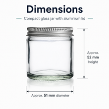 Load image into Gallery viewer, 60ml Clear Glass Jar with Airtight Aluminium Lid