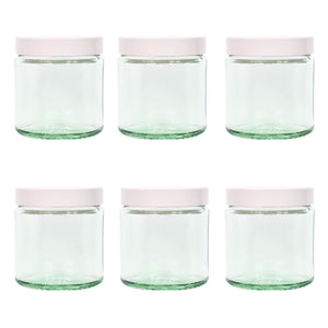 120ml Clear Glass Jar with White Urea Lid