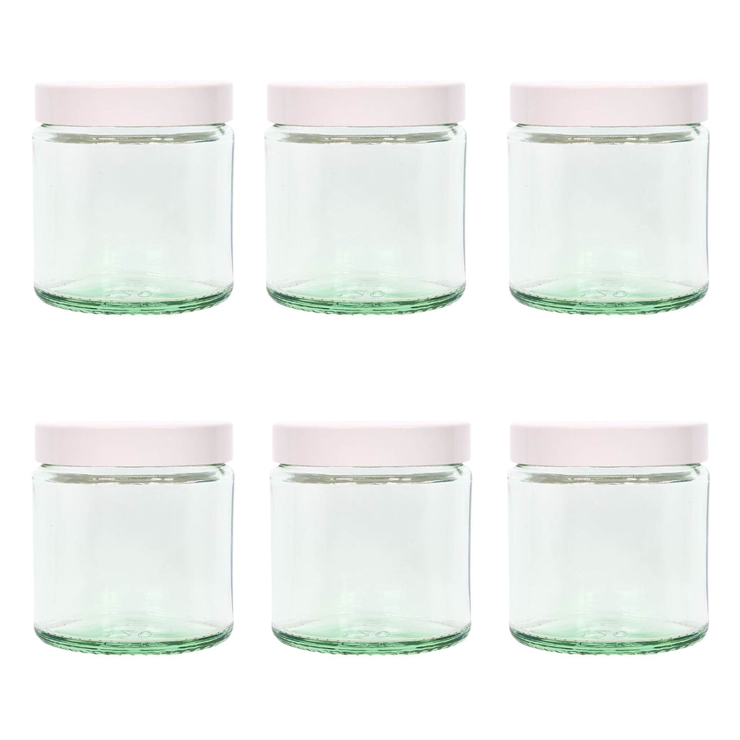 120ml Clear Glass Jar with White Urea Lid