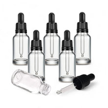 Load image into Gallery viewer, 15ml Clear Glass Bottles with Tamper Resistant Glass Pipettes