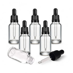 15ml Clear Glass Bottles with Tamper Resistant Glass Pipettes