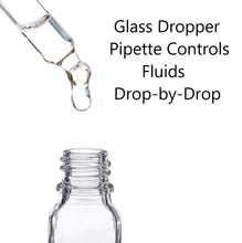 Load image into Gallery viewer, 5ml Clear Glass Bottles with Tamper Resistant Glass Pipettes