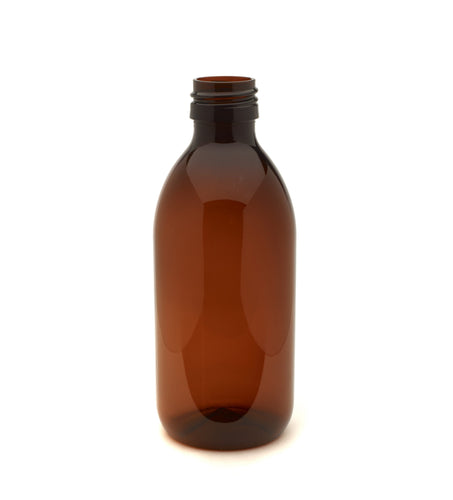 250ml Amber PET Plastic Bottles (No Lid)