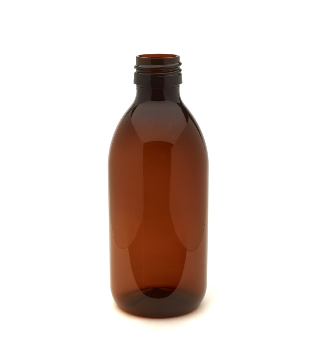 250ml Amber PET Plastic Bottles (No Lid)