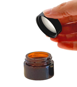 10ml Amber Glass Jar with Black lid