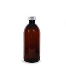 Load image into Gallery viewer, 500ml Amber PET Plastic Bottles (28mm neck) with Choice of Closure