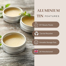 Load image into Gallery viewer, 15ml Small Aluminum Pots with Airtight Screw Lid - UK Manufactured