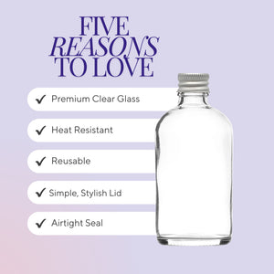 100ml Clear Glass Bottles with Aluminium Lid