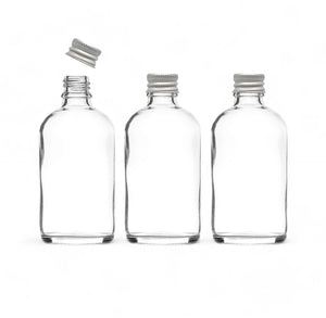 100ml Clear Glass Bottles with Aluminium Lid