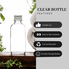 Load image into Gallery viewer, 100ml Clear Glass Bottles with Aluminium Lid