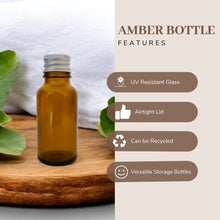 Load image into Gallery viewer, 20ml Amber Glass Bottles with Aluminium Screw Lid