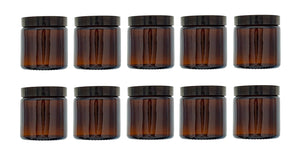 120ml Amber Brown Glass Jar with Black Urea Lid