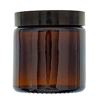 Load image into Gallery viewer, 120ml Amber Brown Glass Jar with Black Urea Lid