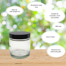 Load image into Gallery viewer, 120ml Clear Glass Jar with Black Urea Lid