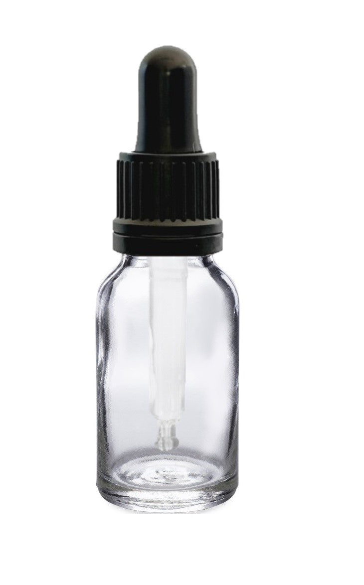 15ml Clear Glass Bottles with Tamper Resistant Glass Pipettes