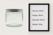 Load image into Gallery viewer, 250ml Clear Glass Jar with Brushed Aluminum Lid