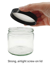 Load image into Gallery viewer, 250ml Clear Glass Jar with Black Urea Lid