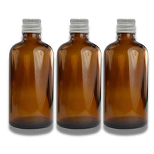 Load image into Gallery viewer, 100ml Amber Glass Bottles with Aluminum Lid