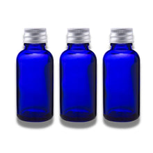 Load image into Gallery viewer, 30ml Blue Glass Bottles with Aluminum Lid