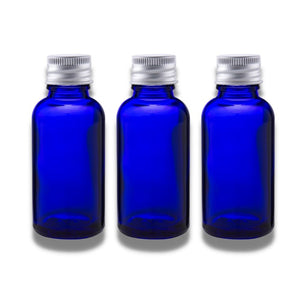 30ml Blue Glass Bottles with Aluminum Lid