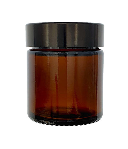 30ml Amber Brown Glass Jar with Black Urea Lid