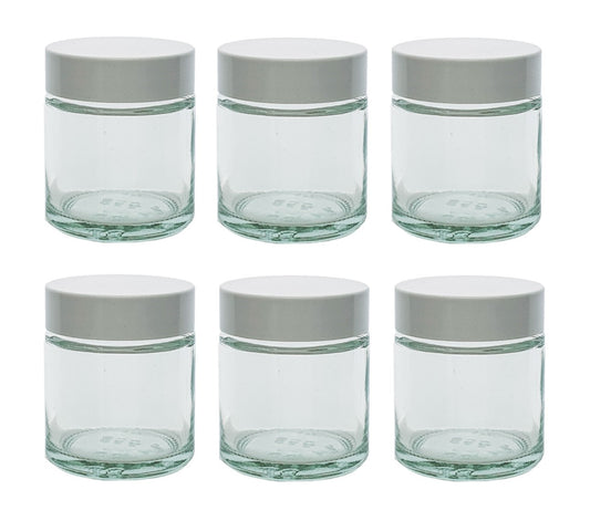 30ml Clear Glass Jar with White Urea Lid