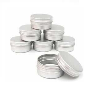 15ml Small Aluminum Pots with Airtight Screw Lid - UK Manufactured