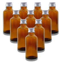 Load image into Gallery viewer, 50ml Amber Glass Bottles with Aluminum Lid