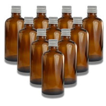 Load image into Gallery viewer, 100ml Amber Glass Bottles with Aluminum Lid