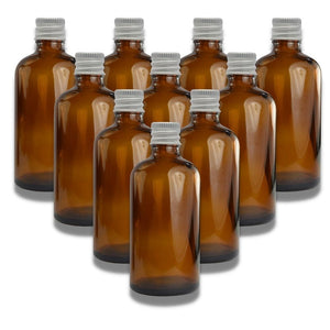 100ml Amber Glass Bottles with Aluminum Lid