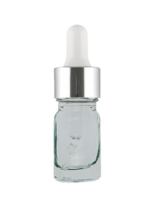 5ml Clear Glass Bottles with Silver/White Glass Pipettes