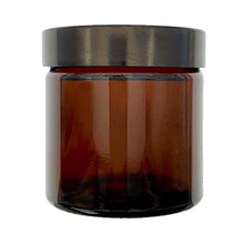 Load image into Gallery viewer, 60ml Amber Brown Glass Jar with Black Urea Lid