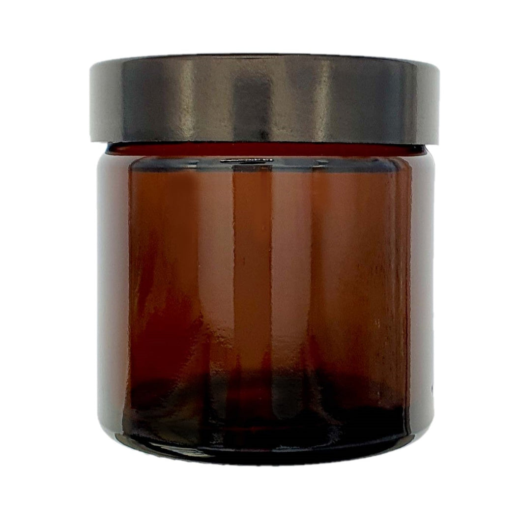 60ml Amber Brown Glass Jar with Black Urea Lid