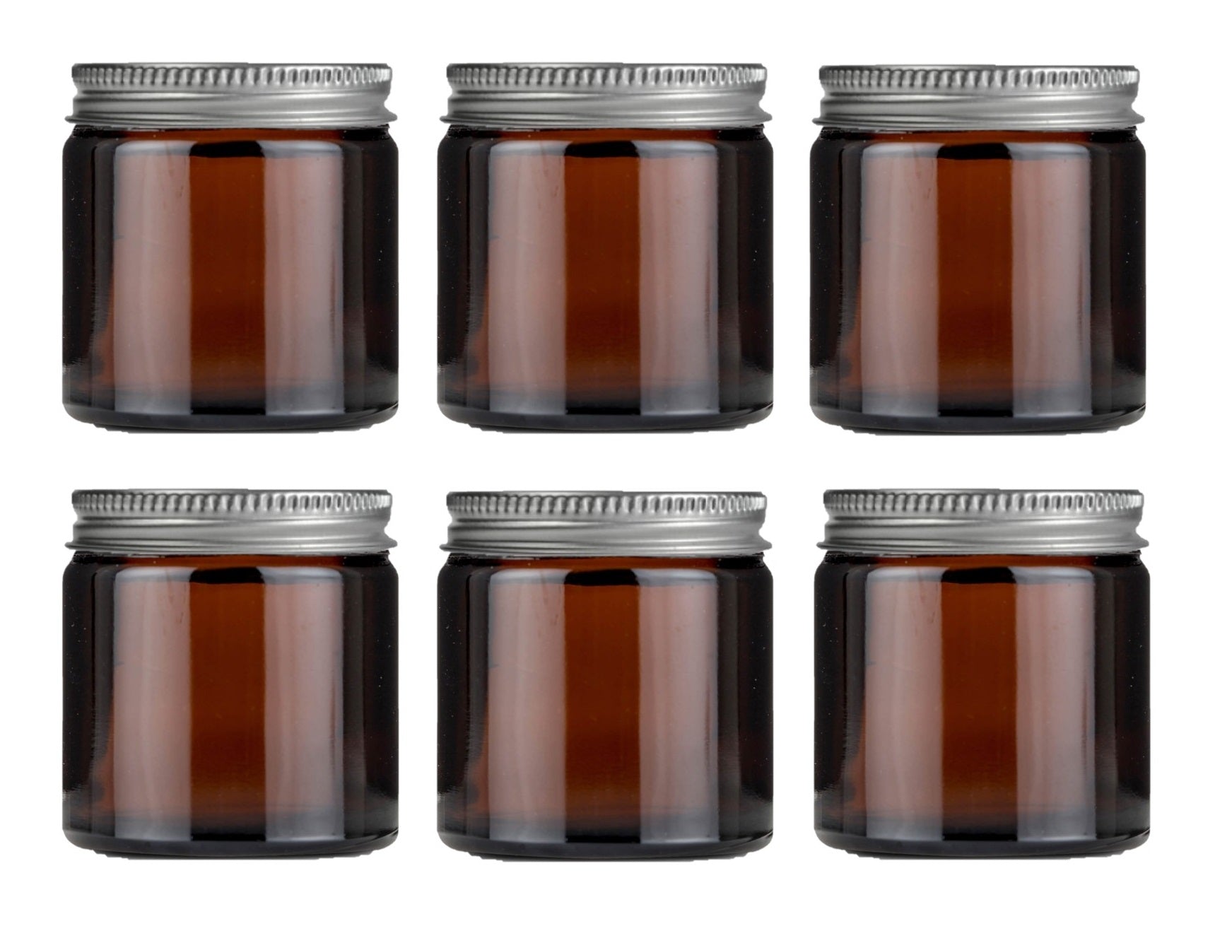 AMBER Glass Jars + Airtight Lid 30ml - 500ml Cosmetics, Candle Jar, Herb  Stash