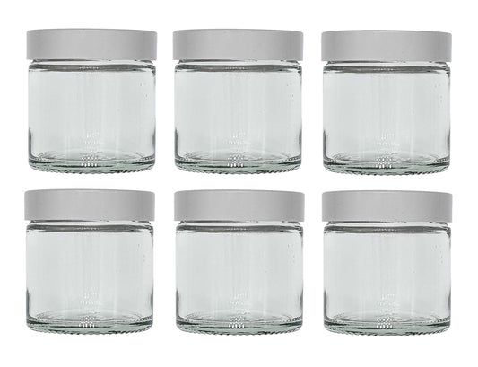 60ml Clear Glass Jar with White Urea Lid