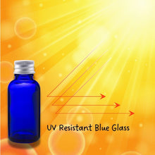 Load image into Gallery viewer, 30ml Blue Glass Bottles with Aluminum Lid