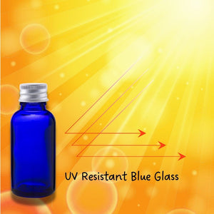 30ml Blue Glass Bottles with Aluminum Lid