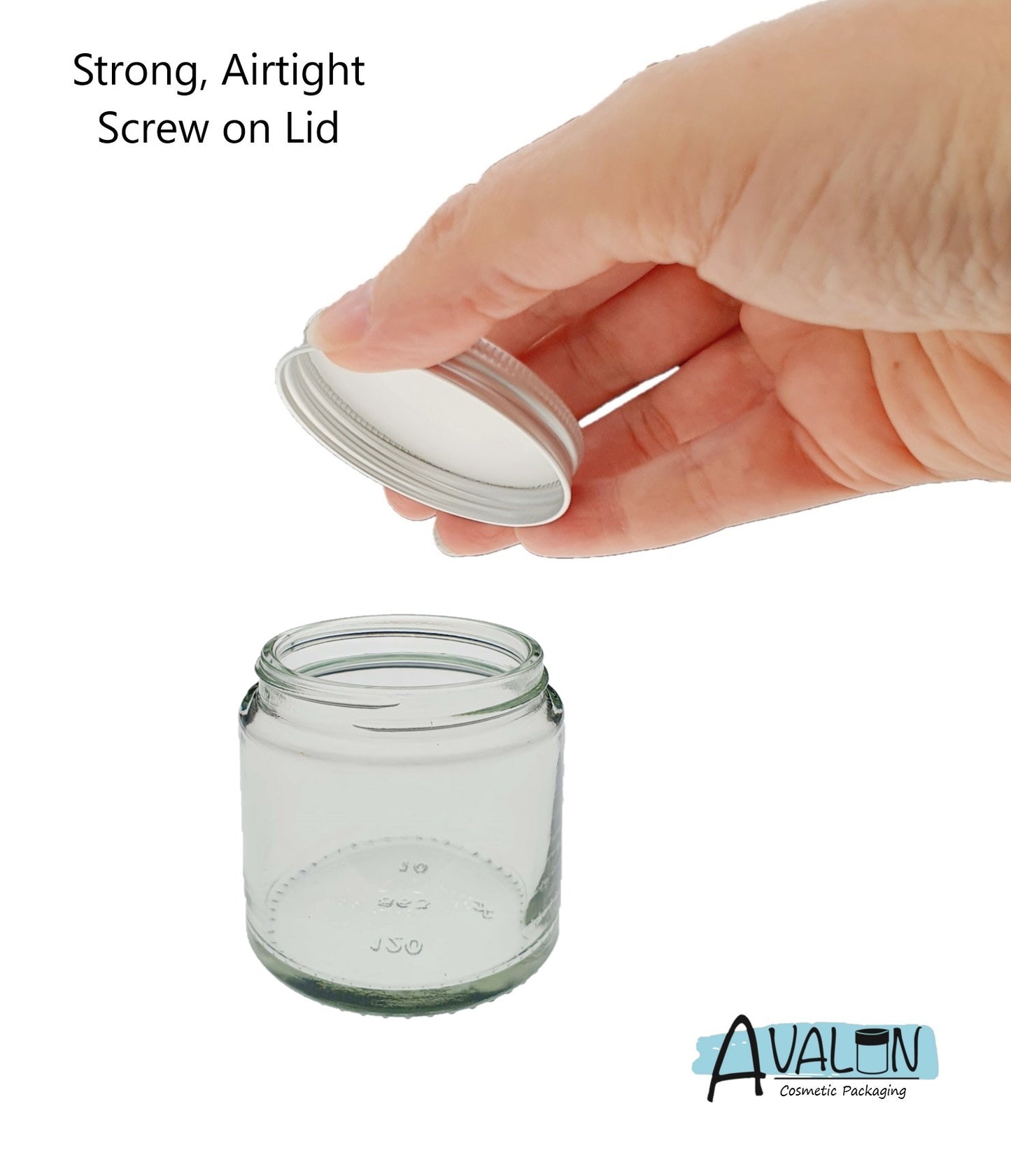 120ml Clear Glass Jar with White Urea Lid